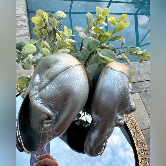 TORY BURCH Flat Silver Leather Slip size 7 - Picture 13 of 13